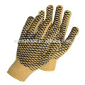 Sunnyhope guantes de punto baratos con puntos de pvc, guantes de algodón de taller